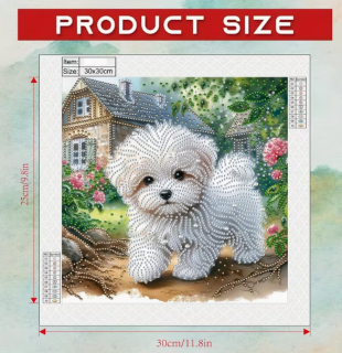 Preview: Diamond Painting Malteser Welpe